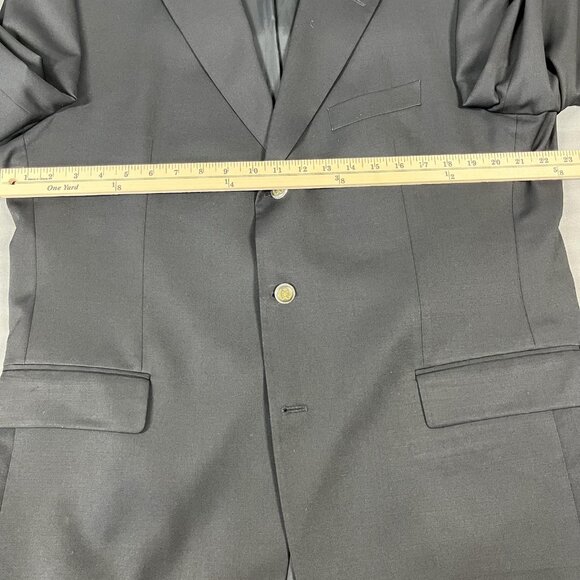 Hugo Boss Blazer Mens 44 Black Super 100 Wool Classic Fit Sport Coat Jacket - Picture 7 of 15